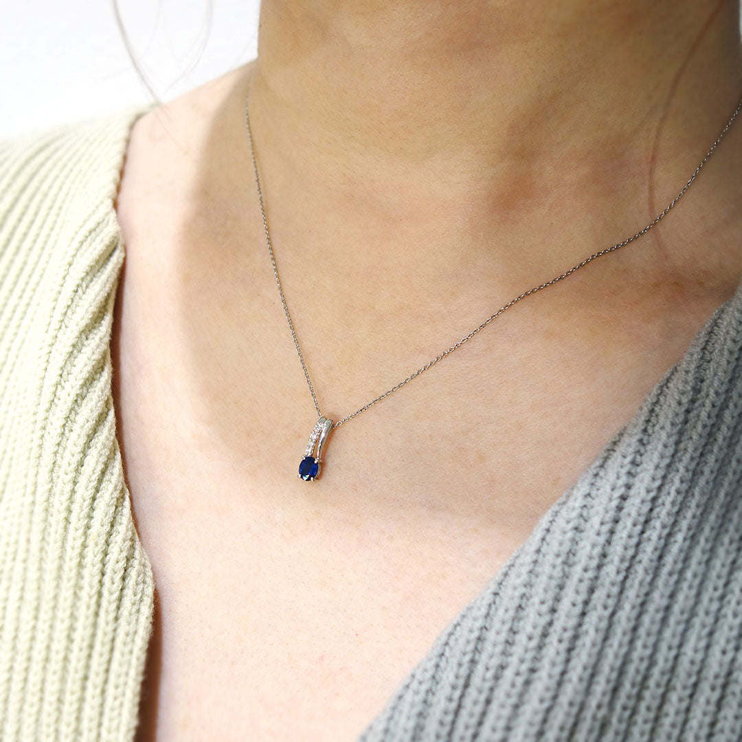 <tc>Blue sapphire pendant necklace ｜ PX05520</tc>