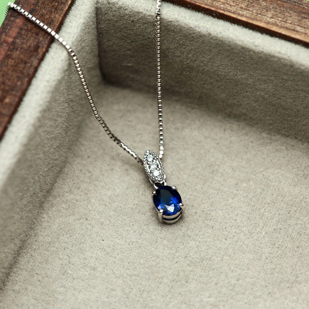 <tc>Royal blue sapphire pendant necklace ｜ PX05528</tc>