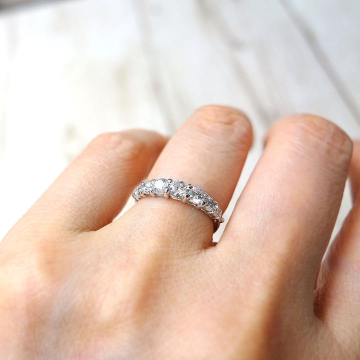 Diamond half eternity ring | RD03109