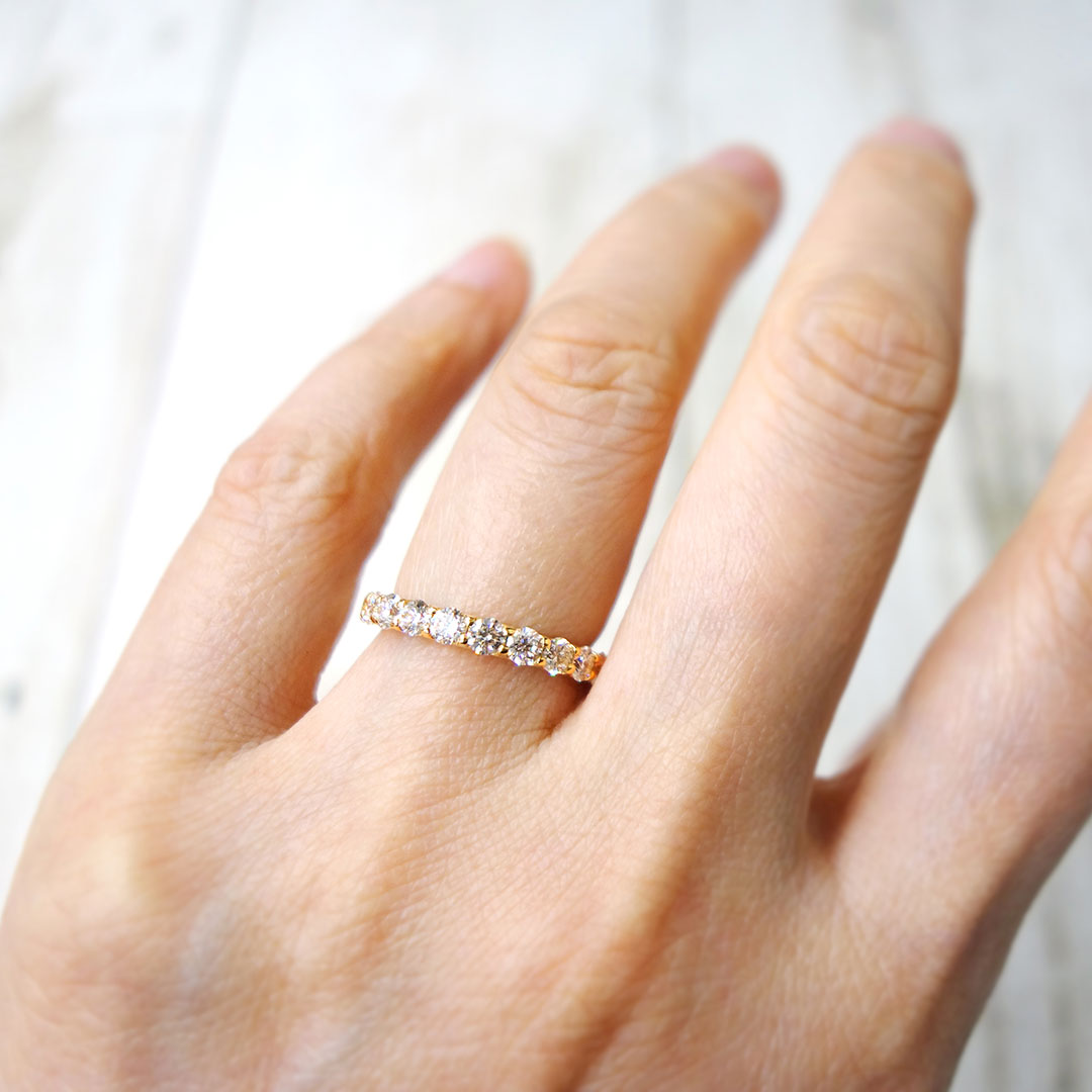 Diamond half eternity ring | RD03252