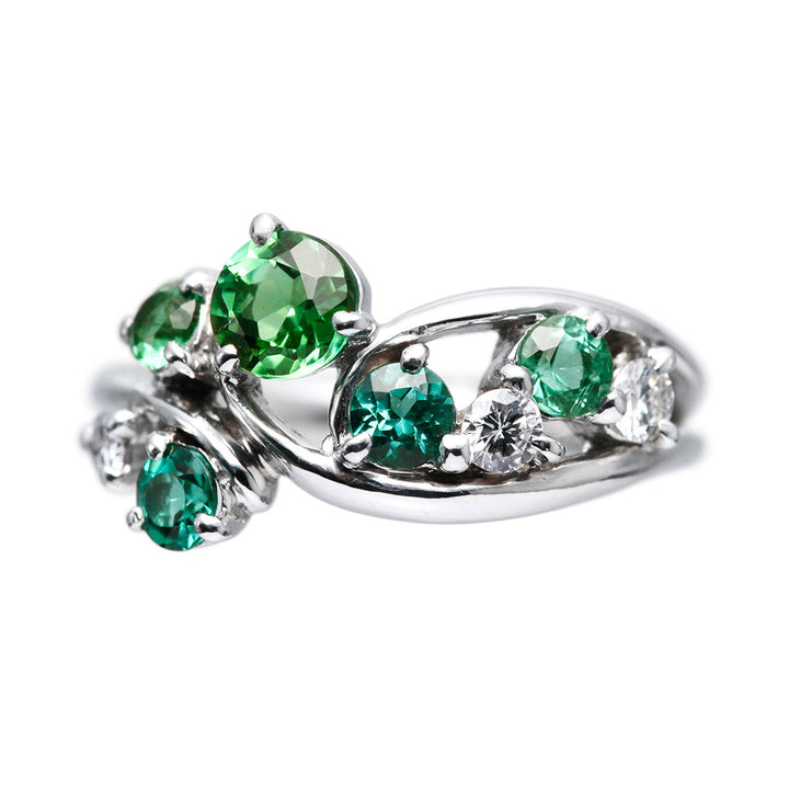 Green & Blue Tourmaline Ring ｜ RM03706