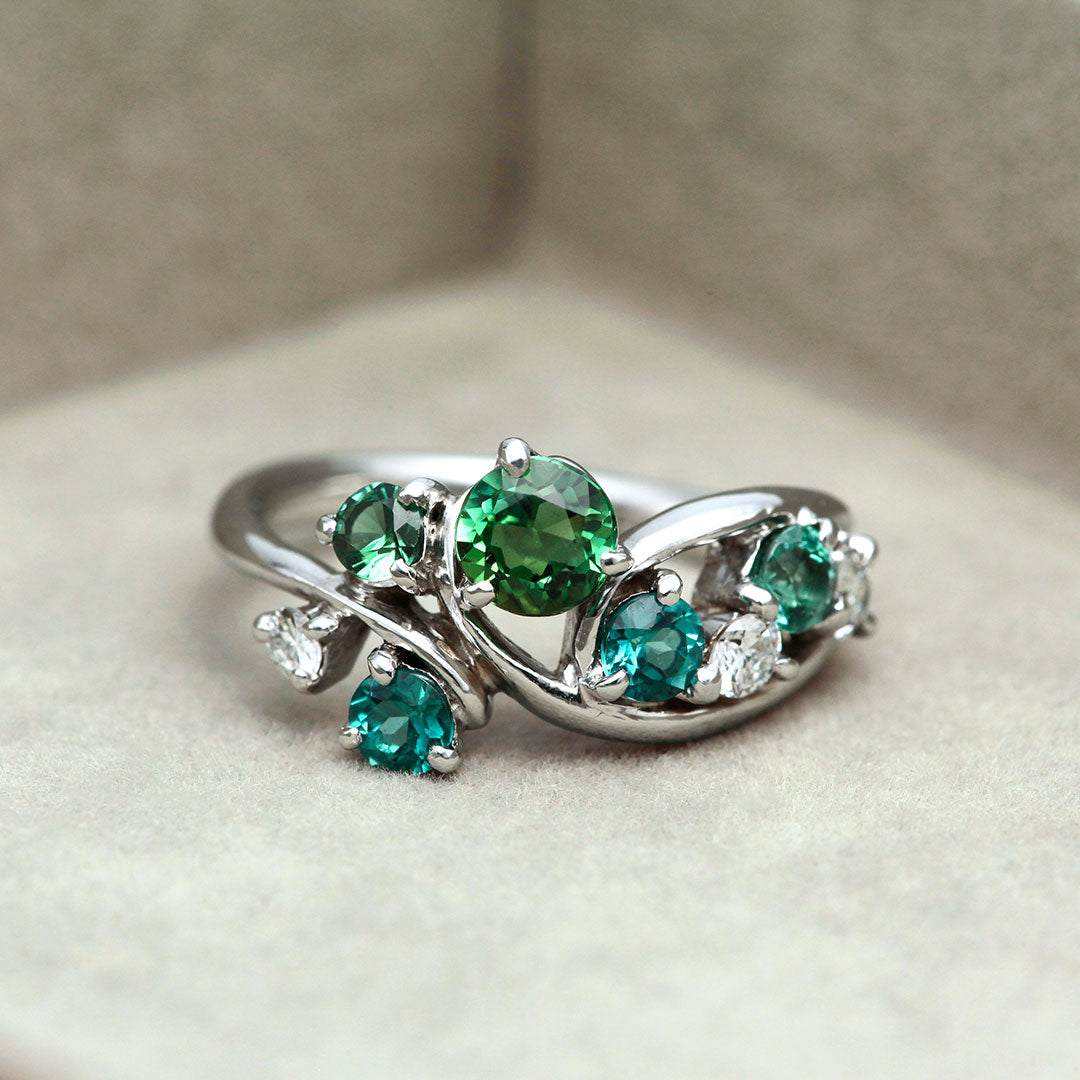 Green & Blue Tourmaline Ring ｜ RM03706