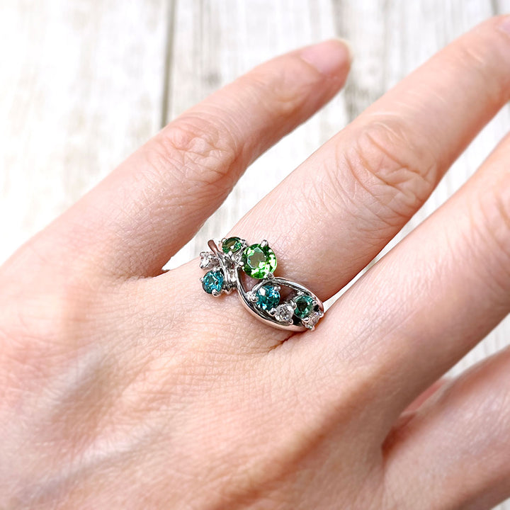 Green & Blue Tourmaline Ring ｜ RM03706