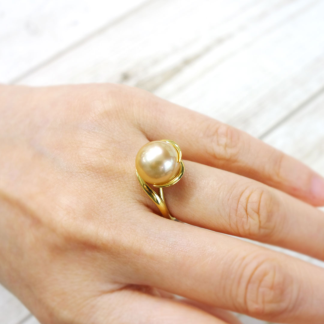 ゴールデンパール リング（指輪） ｜ RP00963