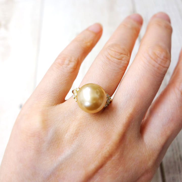ゴールデンパール リング（指輪） ｜ RP01009