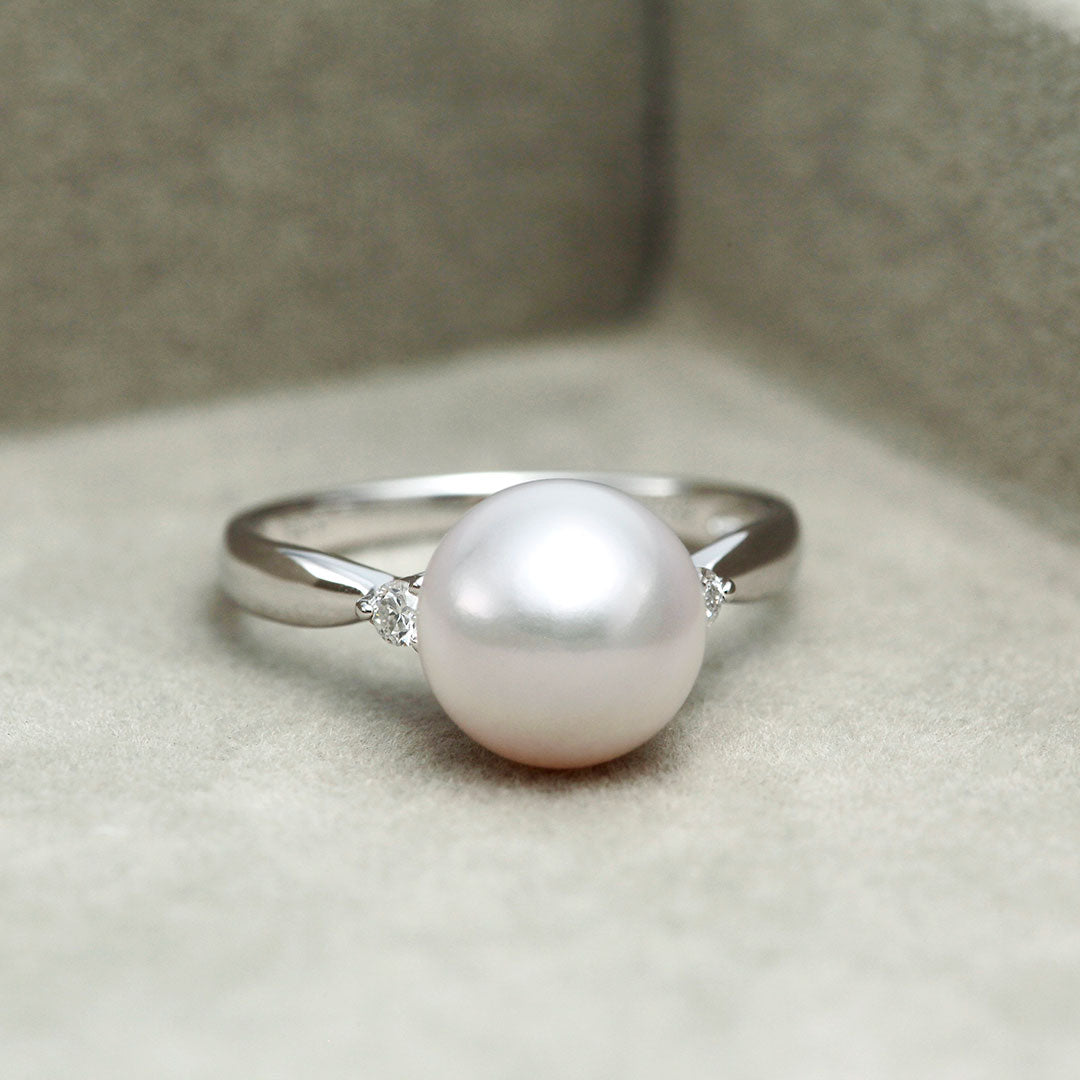 オーロラ花珠あこや真珠 リング（指輪） ｜ RP01027