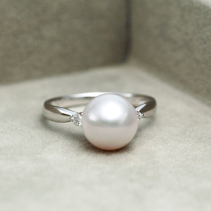 オーロラ花珠あこや真珠 リング（指輪） ｜ RP01027