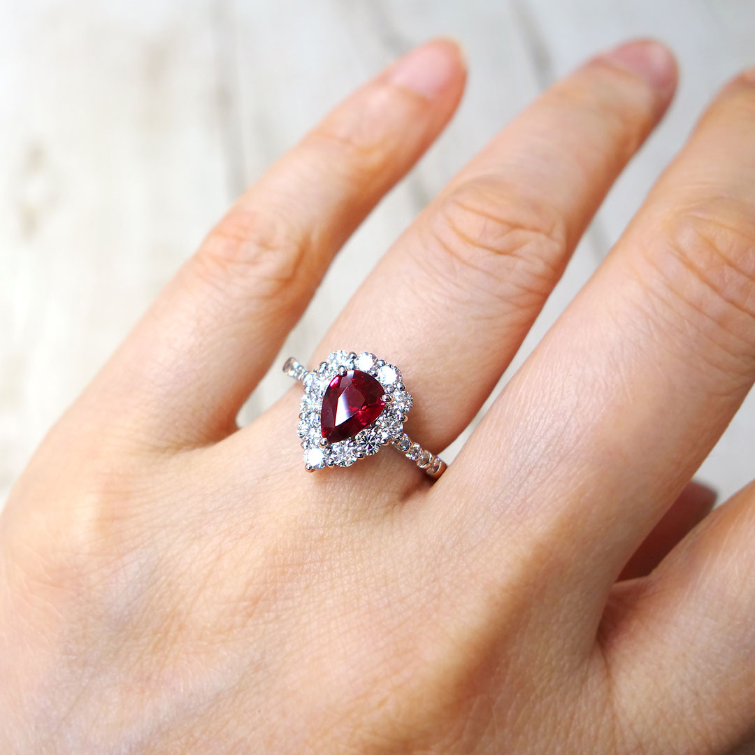 Unheated ruby ​​ring (ring) ｜ RR00775