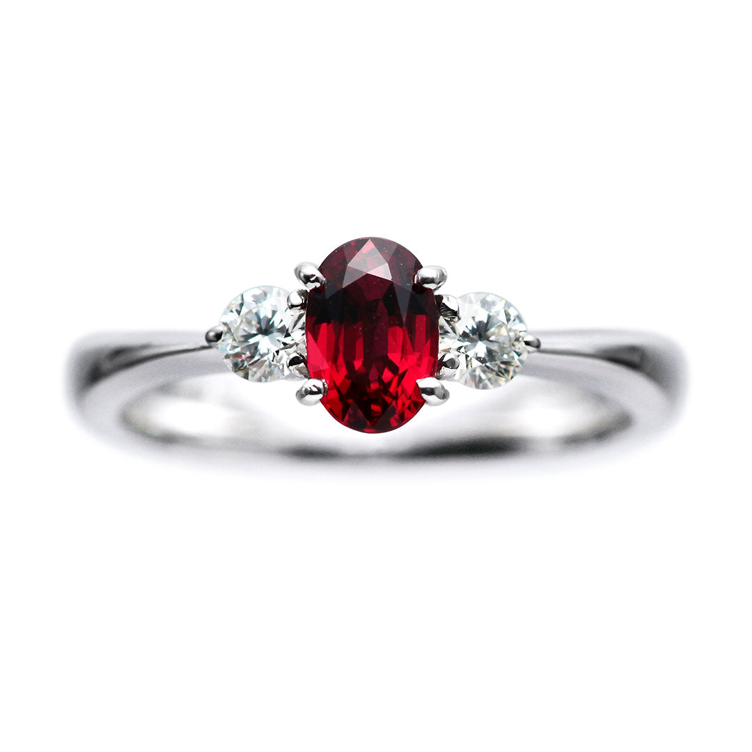 最高級ピジョンブラッド色 非加熱天然ルビー0.75ct 証明鑑別付