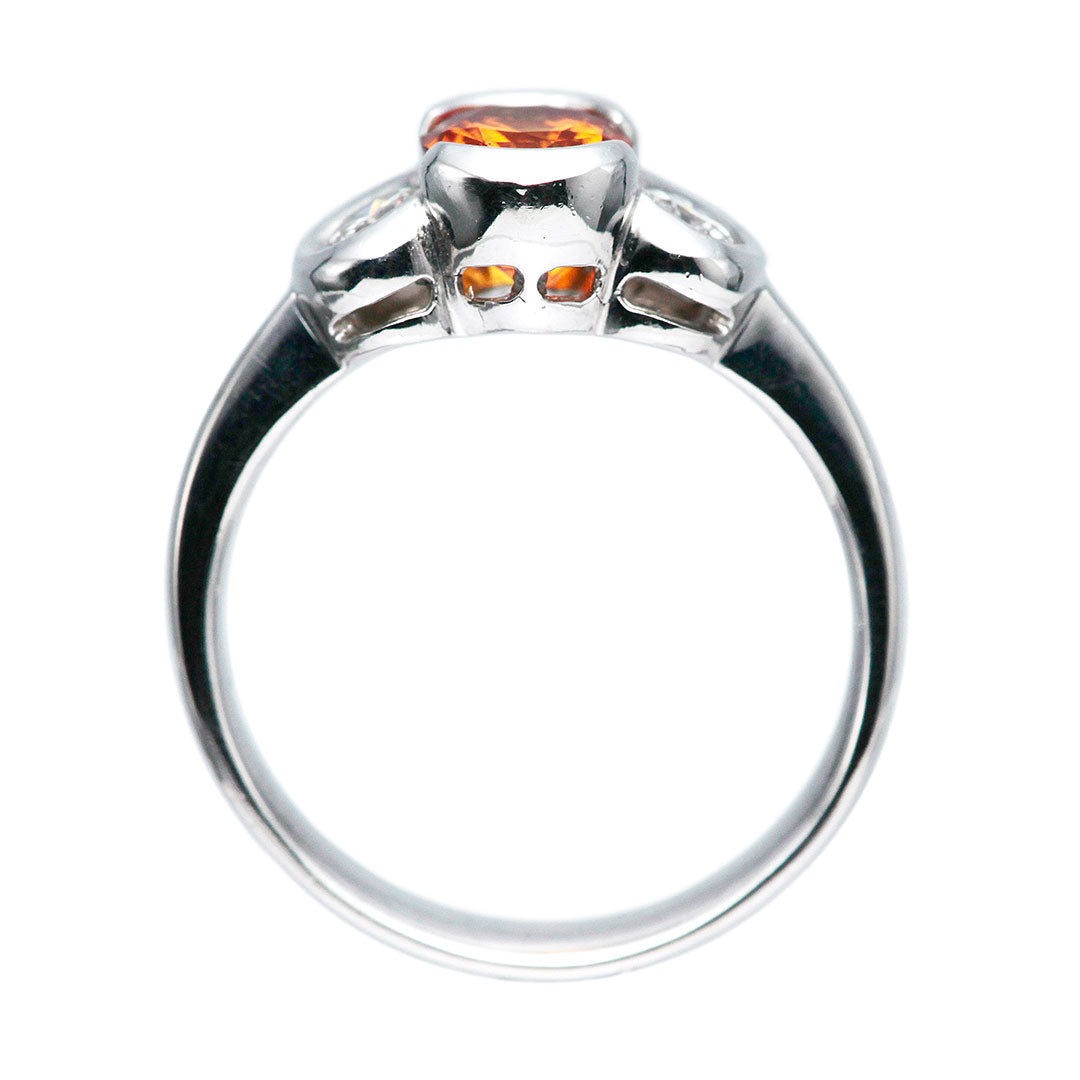 Engagement ring Orange Sapphire | RS00509
