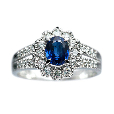 Cornflower sapphire ring | RS00804