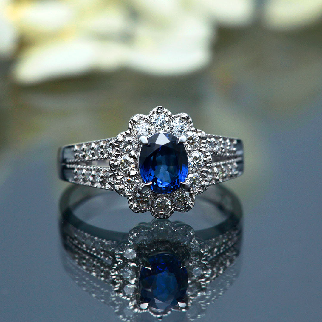 Cornflower Sapphire Ring | RS00804