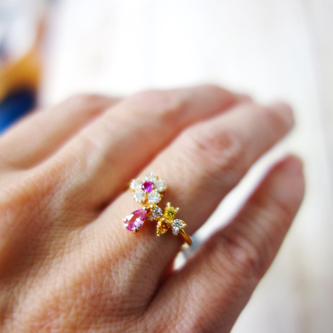 Padparadscha sapphire ring | RS00821