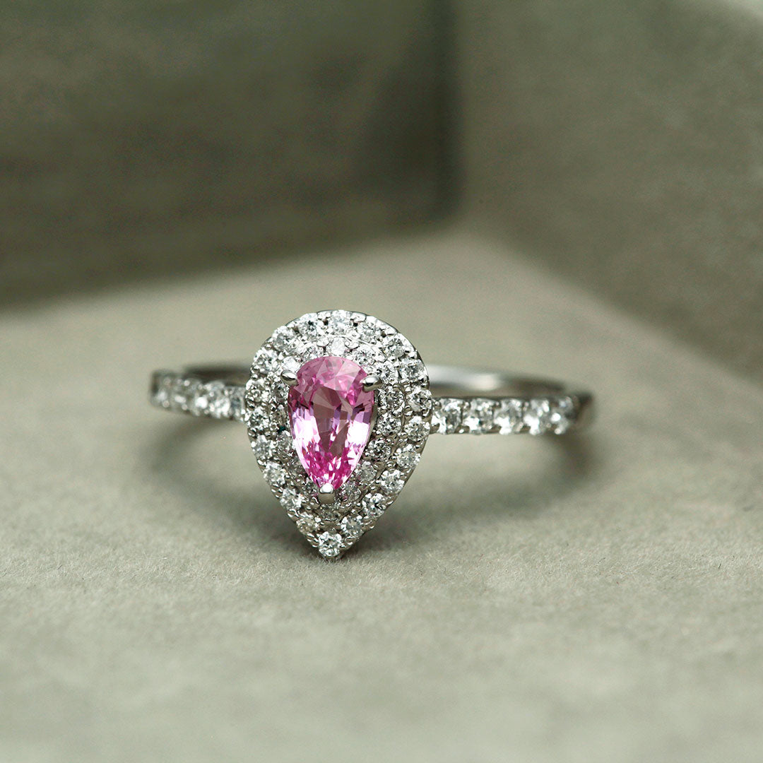 Unheated Padparadscha Sapphire Ring | RS00824