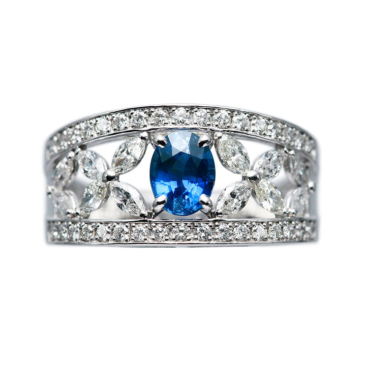 非加熱&コーンフラワーサファイア リング（指輪） ｜ RS00827