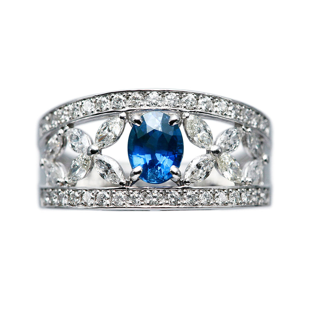 非加熱&コーンフラワーサファイア リング（指輪） ｜ RS00827 – 大阪