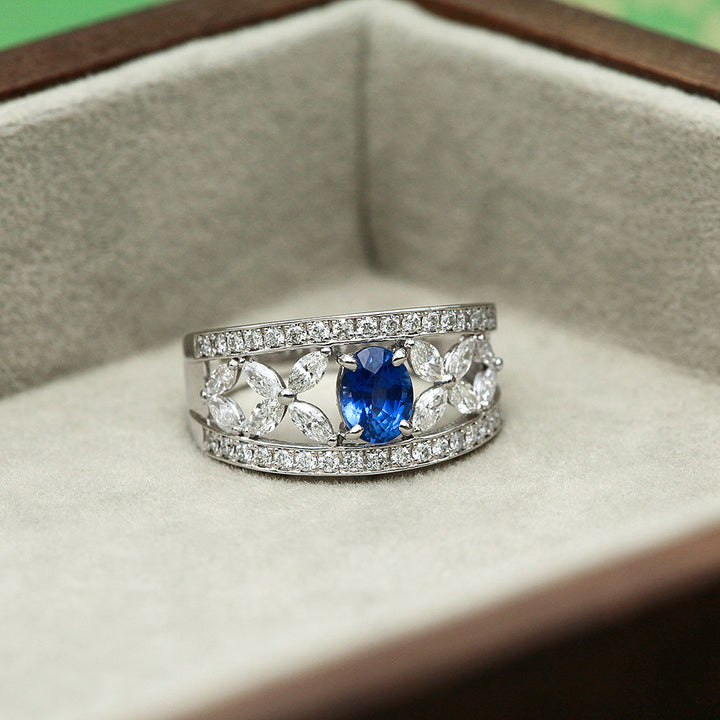 非加熱&コーンフラワーサファイア リング（指輪） ｜ RS00827