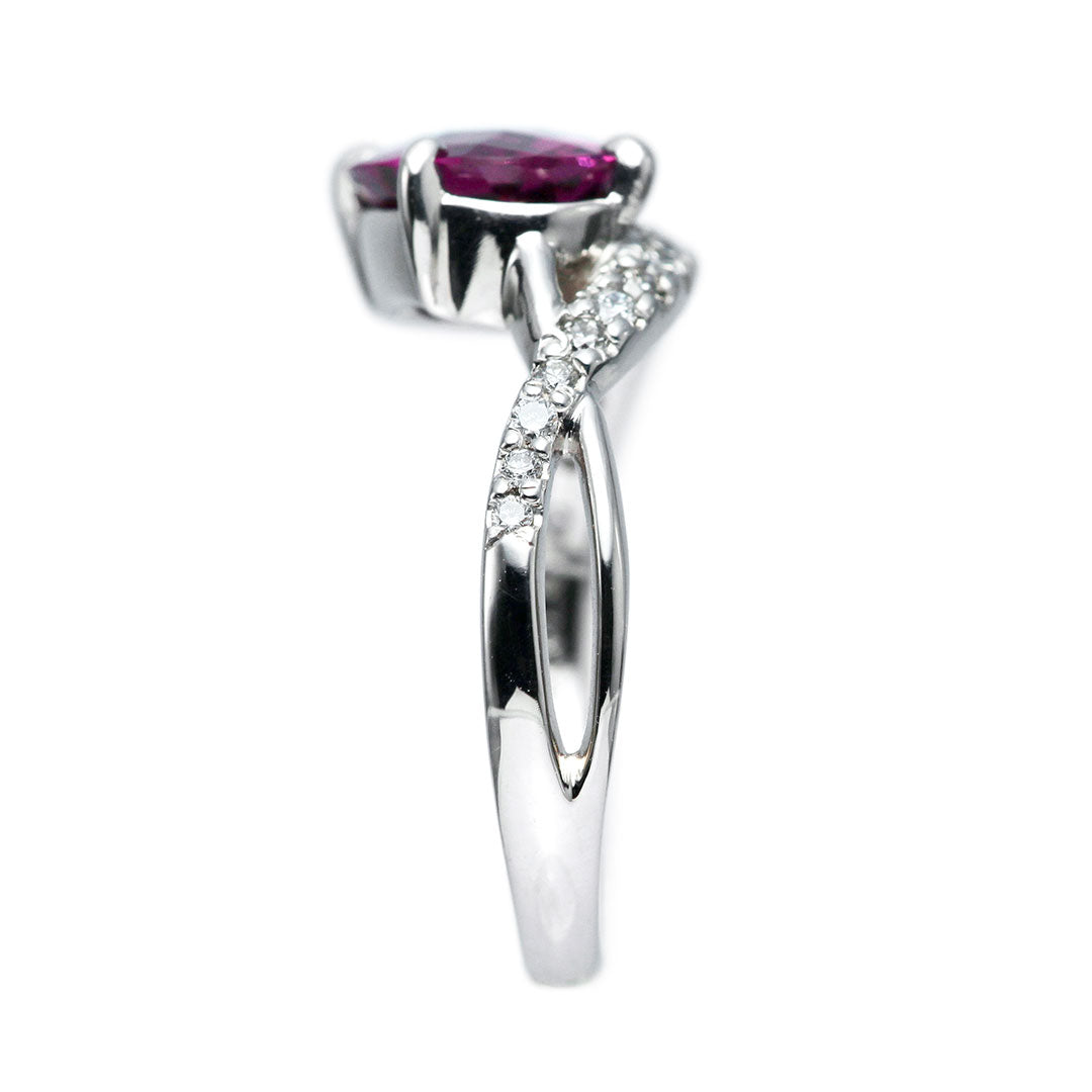ガーネットの リング9号 Garnet Pt900ガーネット ダイヤリング (No.126232) – JEX宝石