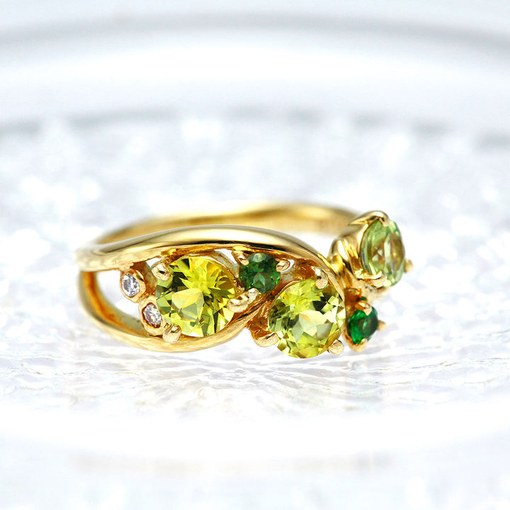 Peridot & Green Tourmaline Ring | RX01196