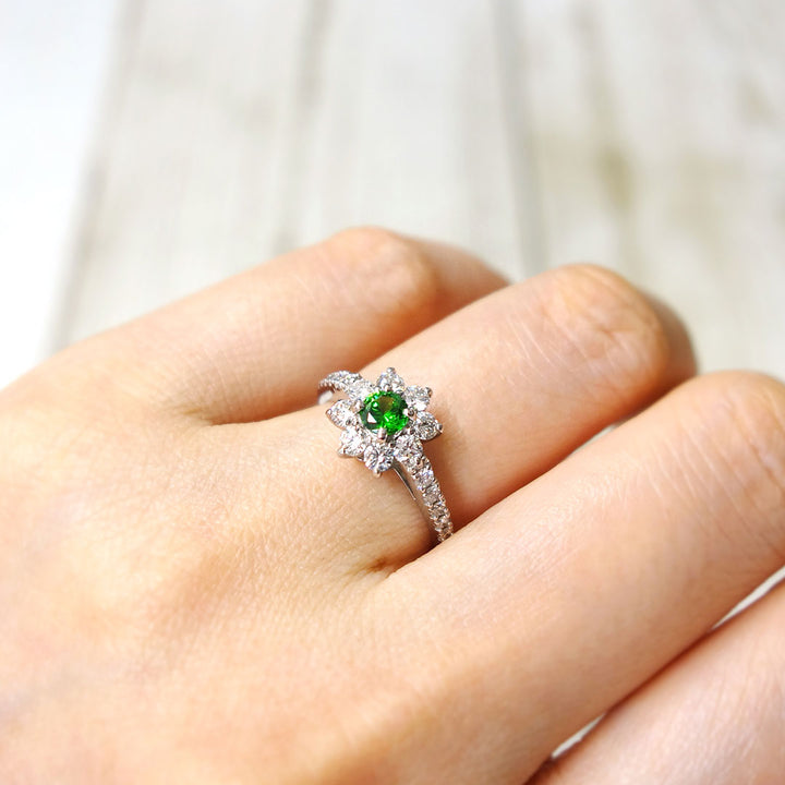Demantoid garnet ring | RX01337