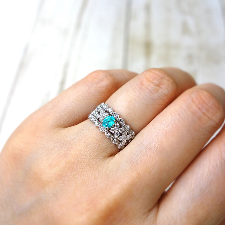 Paraiba tourmaline ring | RX01344