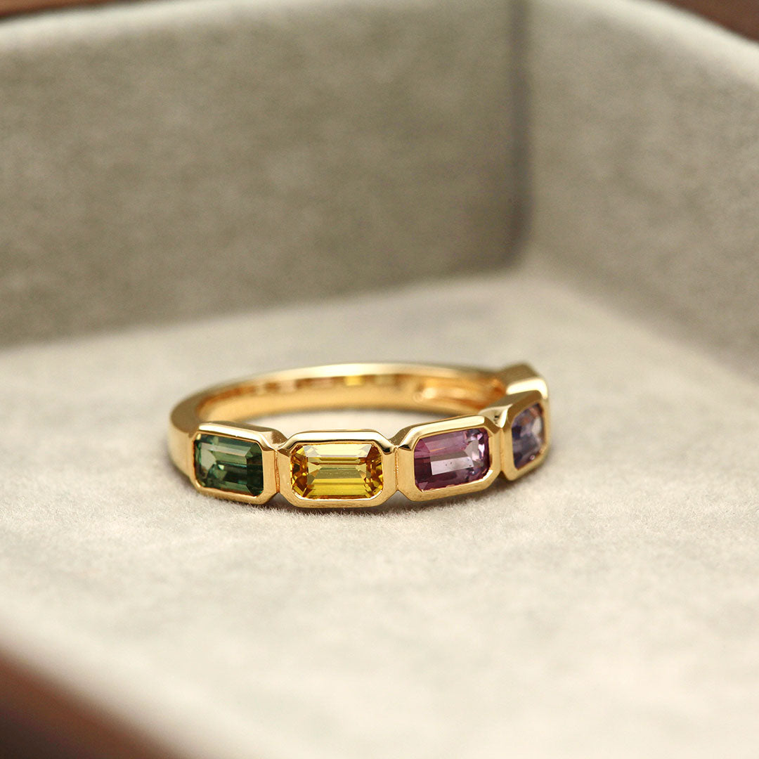 Non-heated colored sapphire ring | RX01404