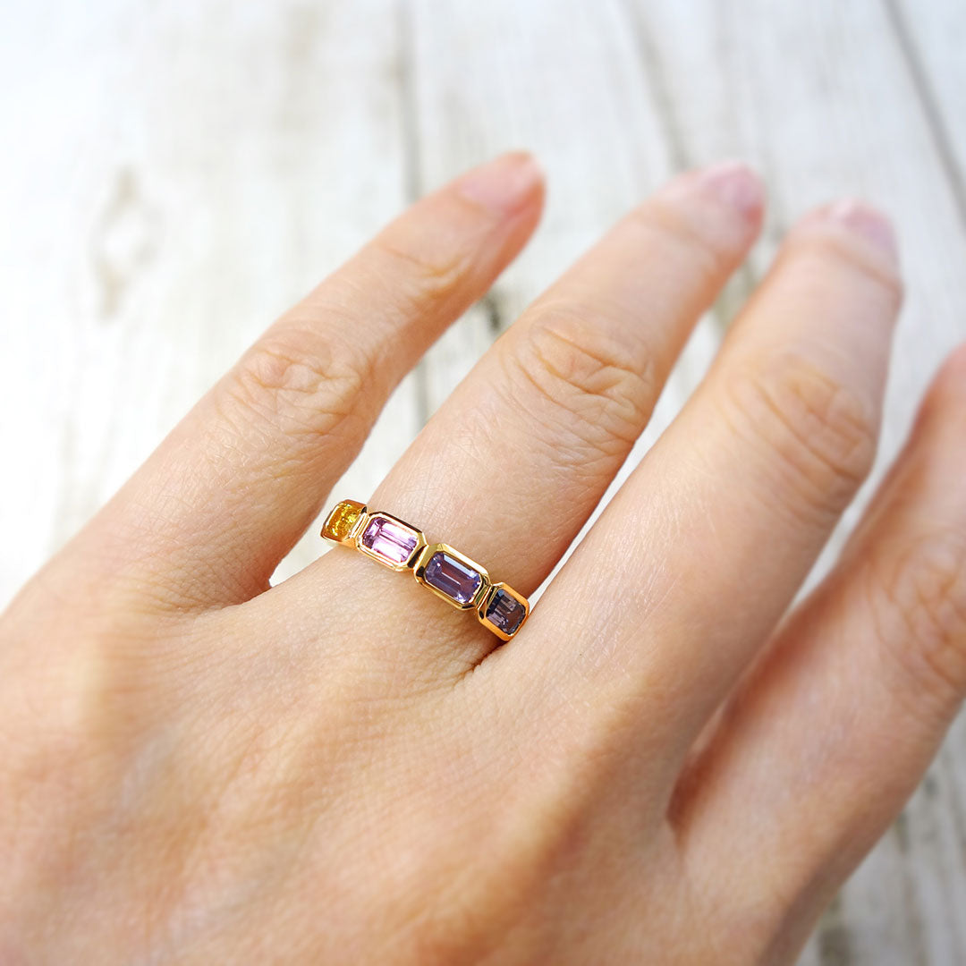 Non-heated colored sapphire ring | RX01404