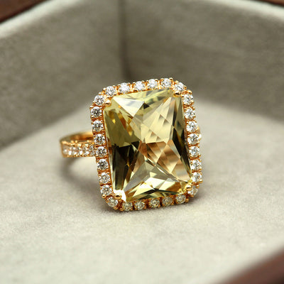 <tc>Lemon Quartz Ring ｜ RX01410</tc>