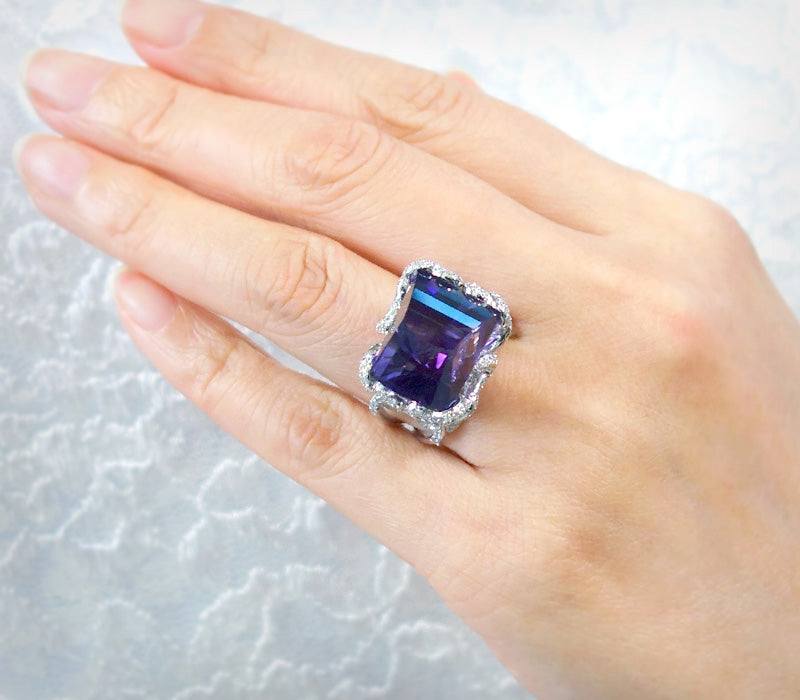 No.748メガネ　HOYA　宝飾アメジスト&ダイヤモンド【度数入り込み価格】 No.748-メガネ HOYA 宝飾アメジスト&ダイヤモンド【フレームのみ価格