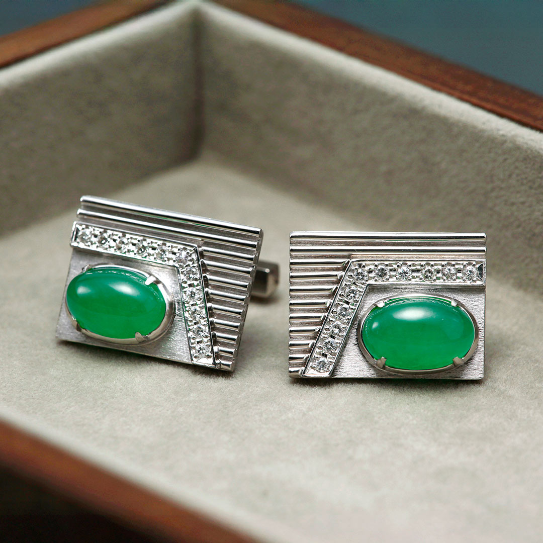 翡翠 カフス ｜ TAK0209