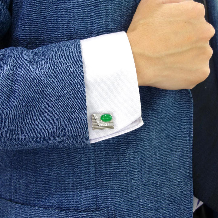 翡翠 カフス ｜ TAK0209