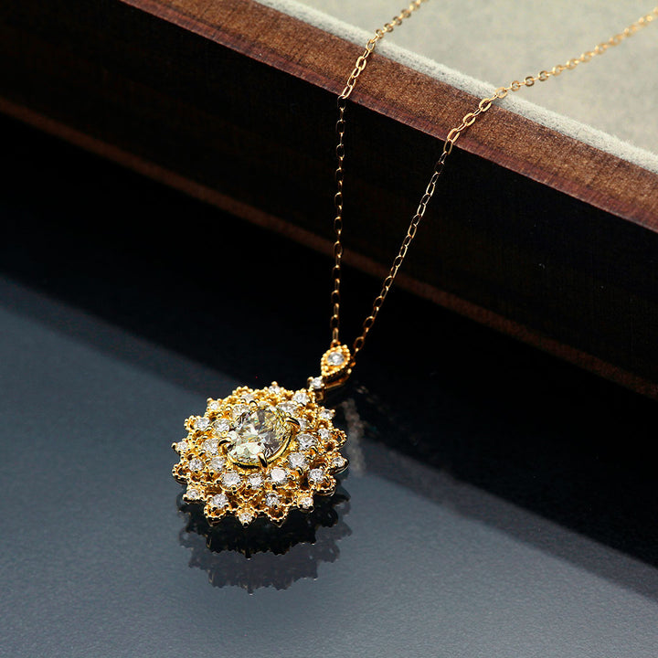 Diamond Necklace | TAK0242 (1.083ct/M/VS2/Oval Cut)