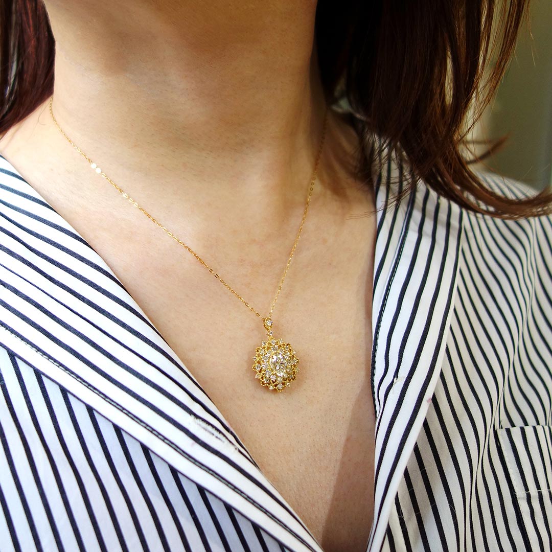 Diamond Necklace | TAK0242 (1.083ct/M/VS2/Oval Cut)