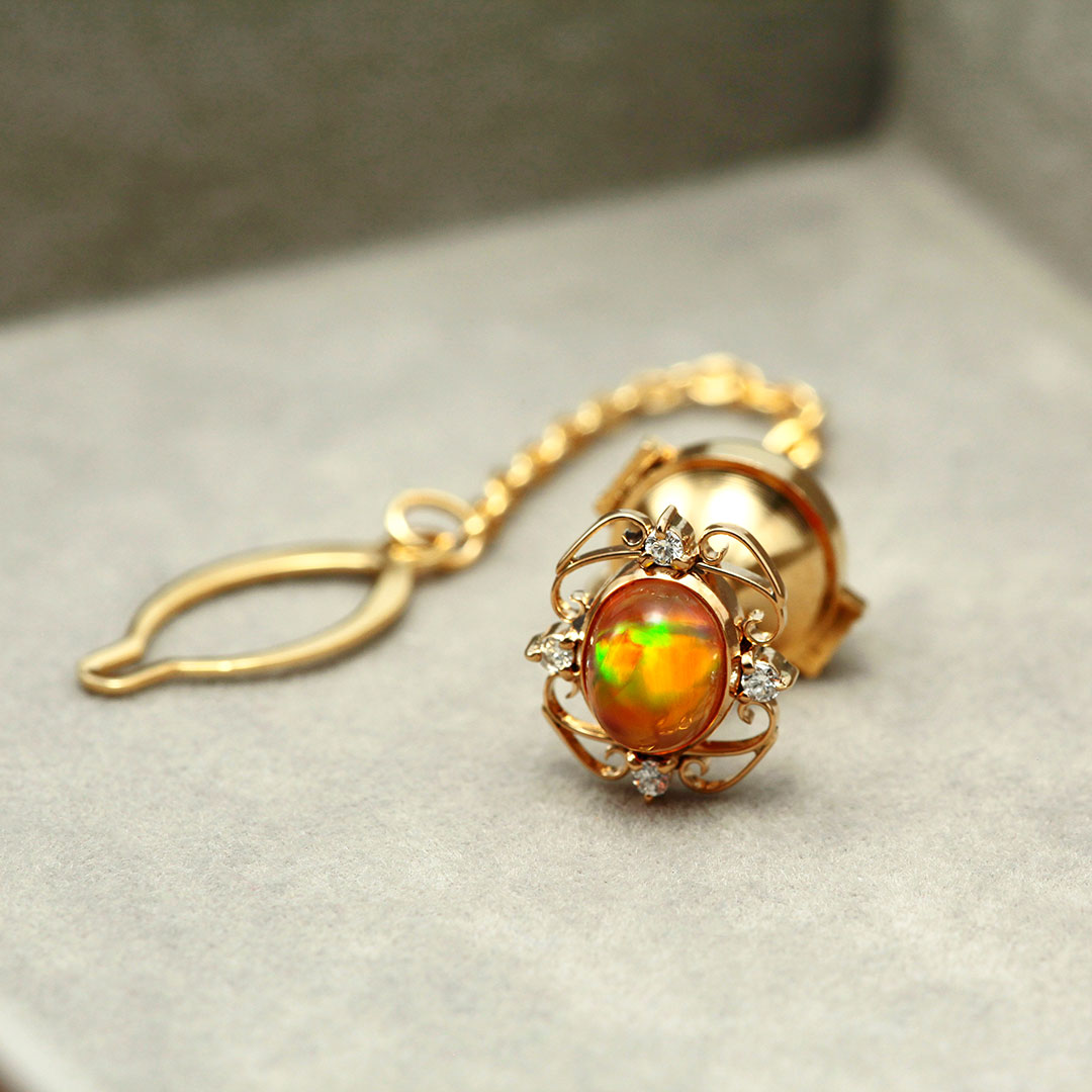 オパール タックピンブローチ ｜ TK01662