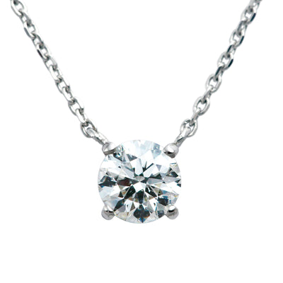 Platinum 4-prong engagement necklace | Azuki chain (VPG144525)