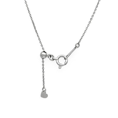 Platinum 4-prong engagement necklace | Azuki chain (VPG144525)