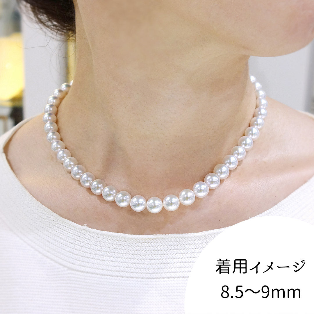 あこや真珠 オーロラ天女ネックレス ｜ 8.5～9.0mm – 大阪心斎橋 宝寿