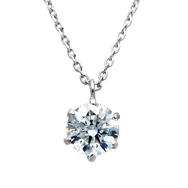 <tc>Platinum 6-prong engagement necklace | Oval link chain (VPG4525)</tc>