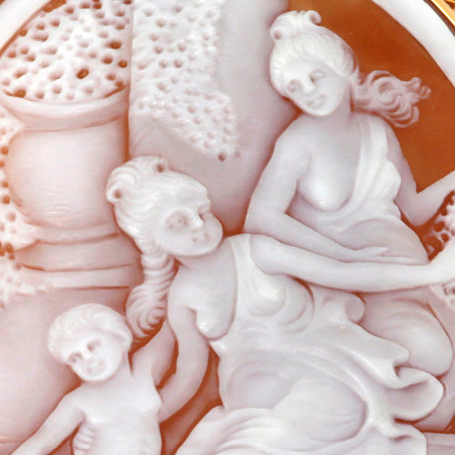 Shell cameo brooch (also for pendant top) | BX00104