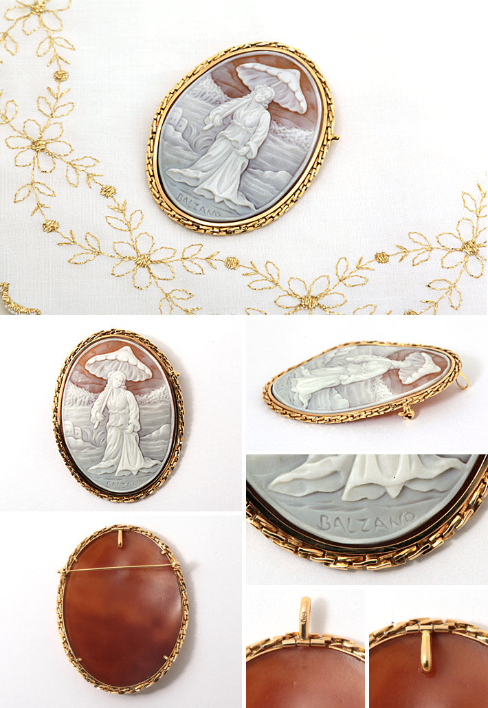 Shell Cameo Brooch (Pendant Top) | BX00239