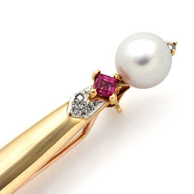 Pearl & Ruby Brooch | BX00512