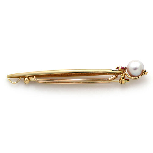Pearl & Ruby Brooch | BX00512