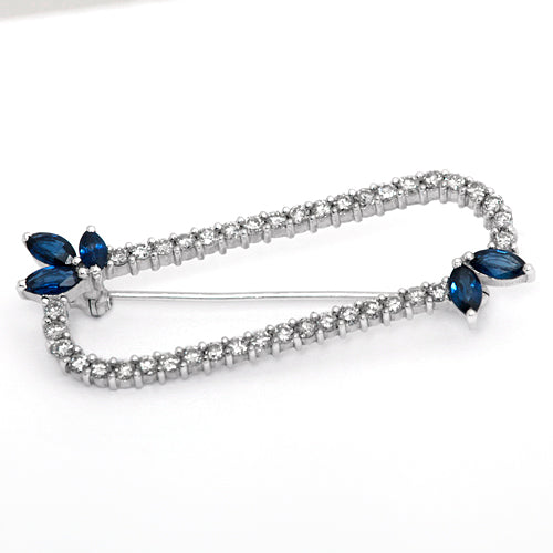Sapphire & Diamond Brooch ｜ BX00581