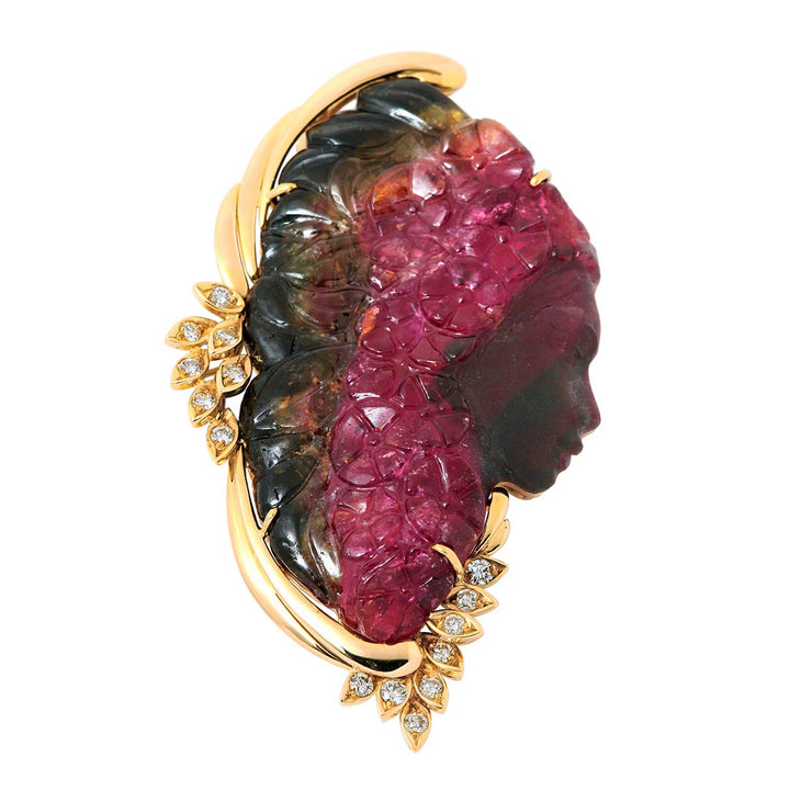 Tourmaline brooch (also for pendant top) | BX00708