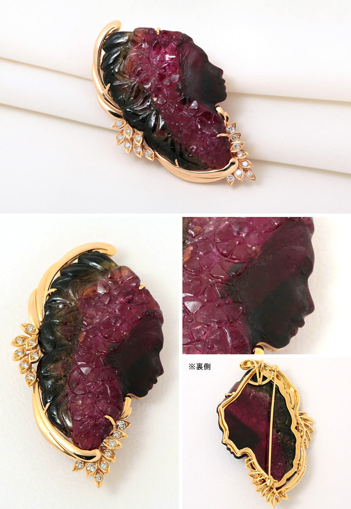 Tourmaline brooch (also for pendant top) | BX00708