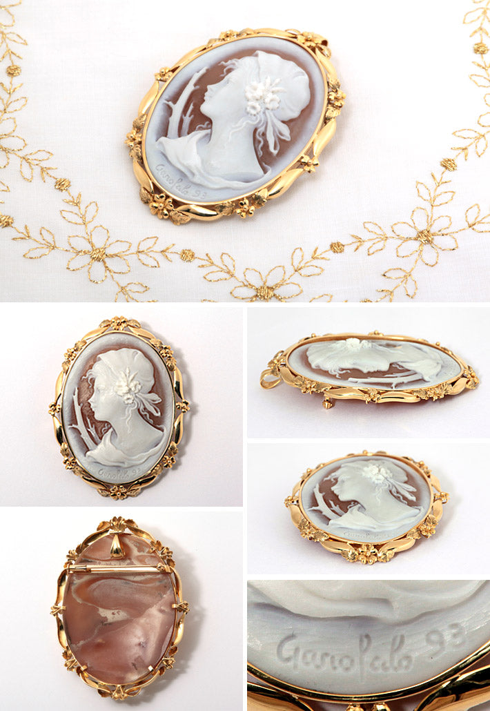 Shell Cameo Brooch (Pendant Top) | BX01000