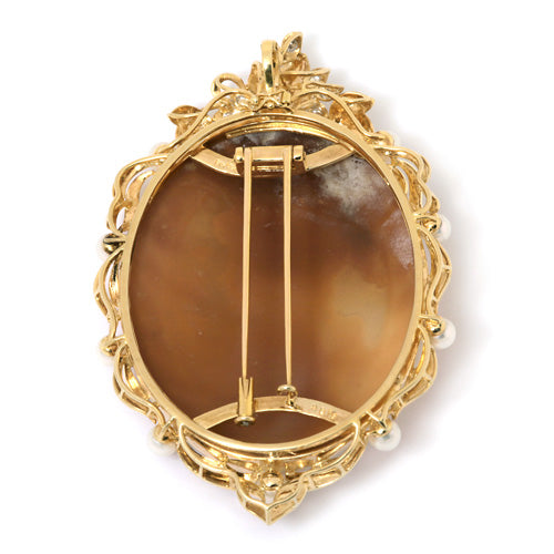 <tc>Shell Cameo Brooch (also used as a pendant top) ｜ BX01007</tc>