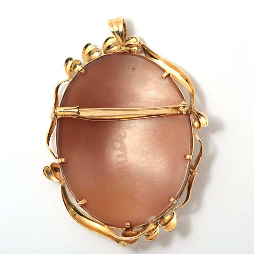 Shell cameo brooch (also used as a pendant top) ｜ BX01147