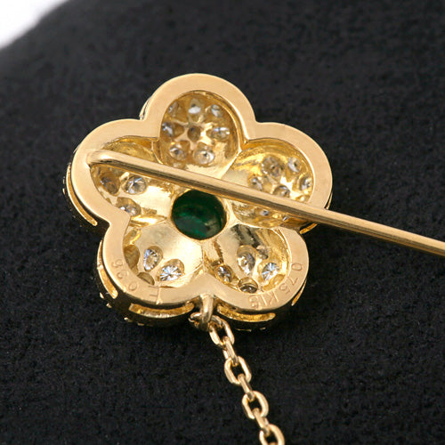 Emerald & Diamond Lapel Pin ｜ BX01218
