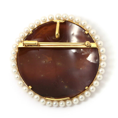 Shell cameo brooch (also used as a pendant top) ｜ BX01342